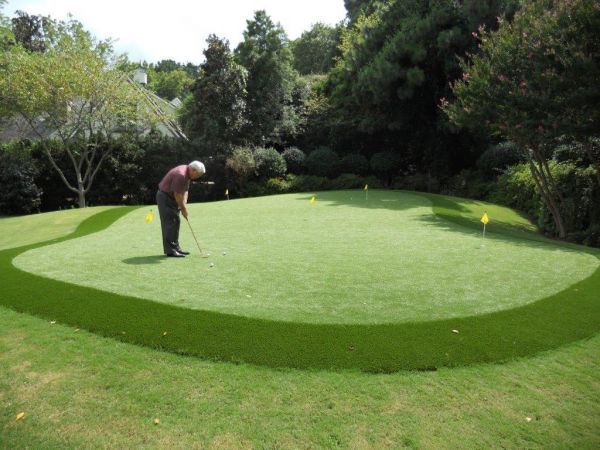 Old Man Playing Golf — Matthews, NC — Artificial Turf Products
