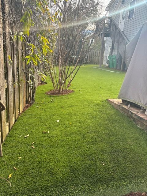Backyard With Fence | Matthews, NC | Artificial Turf Products