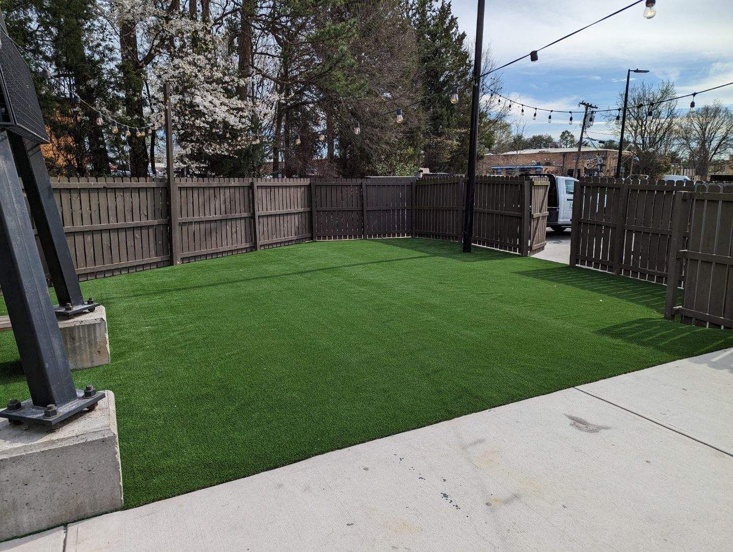 Commercial Yard Entrance — Matthews, NC — Artificial Turf Products