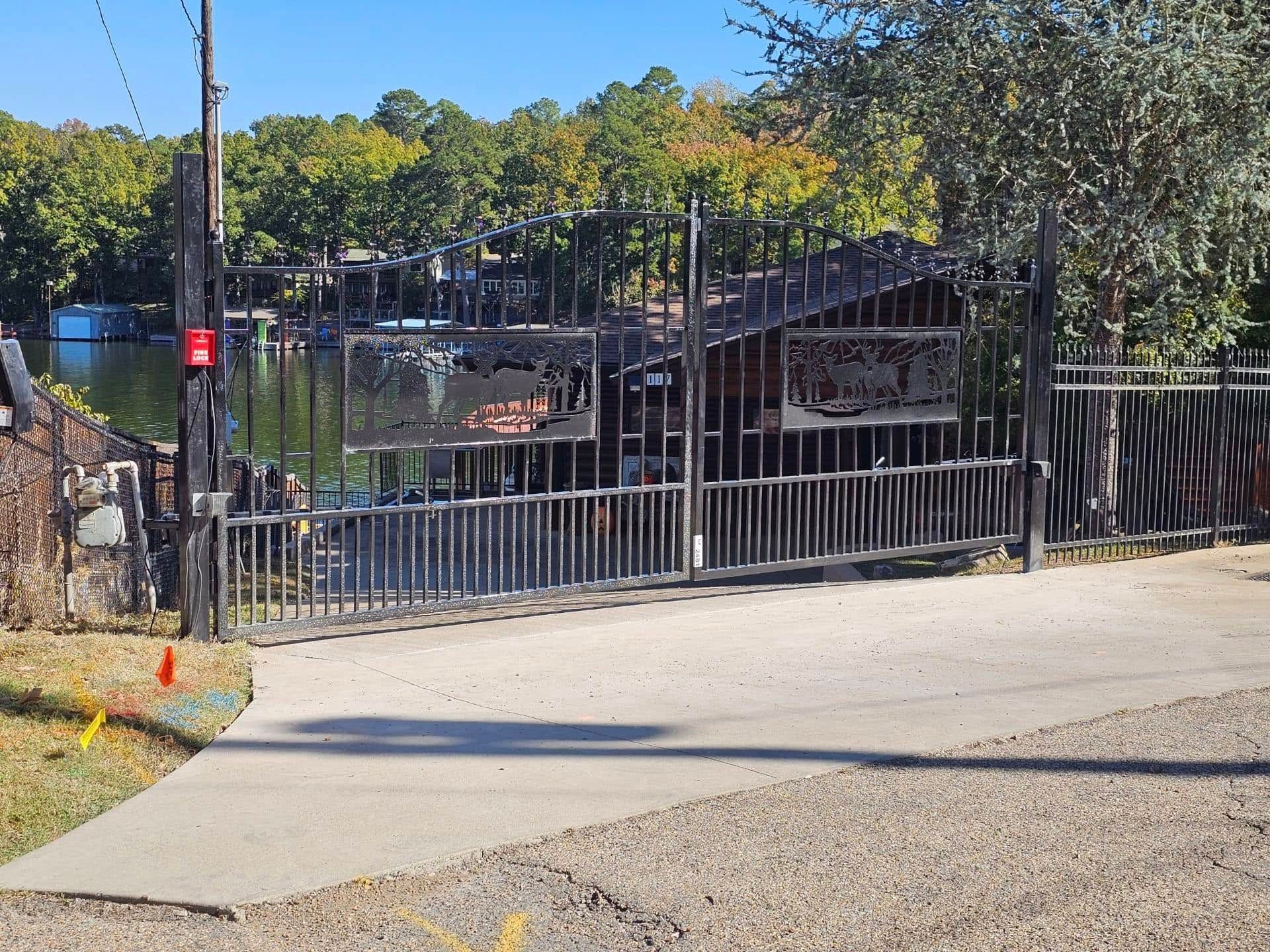 A fence with a sign that says ' dock ' on it