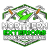 It is a logo for northern exteriors roofing and siding.