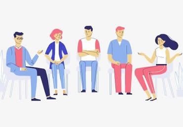 Iconografía sobre una reunión o asesoría