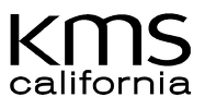 The kms california logo is black and white on a white background.