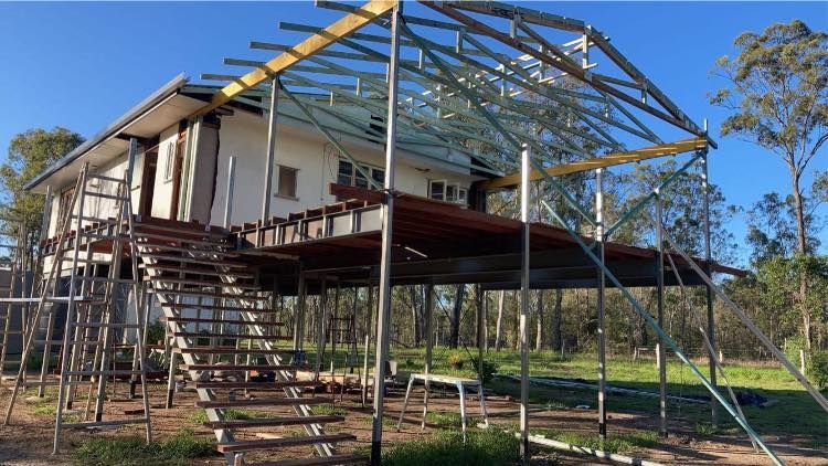 Home Extension in Progress — Formosa Building And Renovations in Kensington, QLD