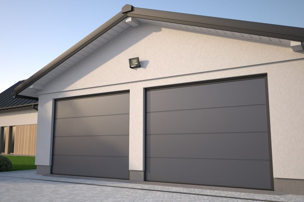 Two-car Garage With Gray Doors and White Walls — Duncan's Doors In Oakey, QLD