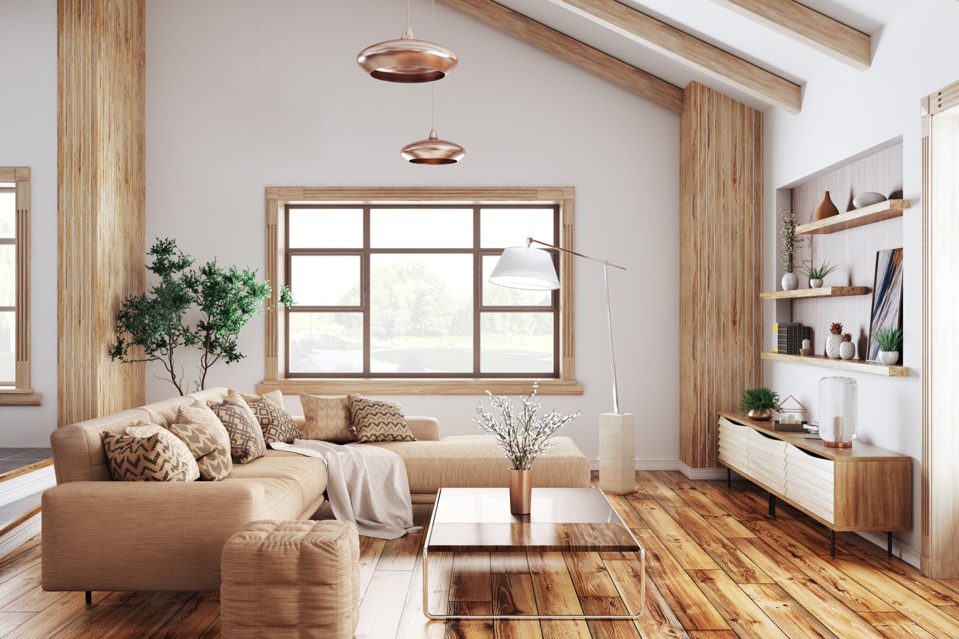 Modern Living Room with Timber Flooring — Geelong, VIC — Fine Finish Floors