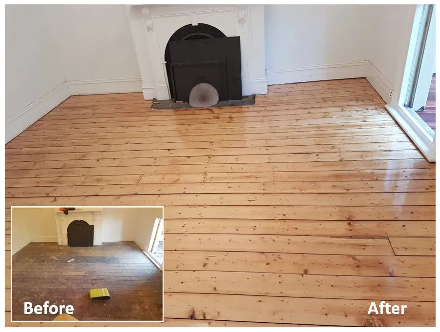 Before and After Sanding and Polishing — Geelong, VIC — Fine Finish Floors
