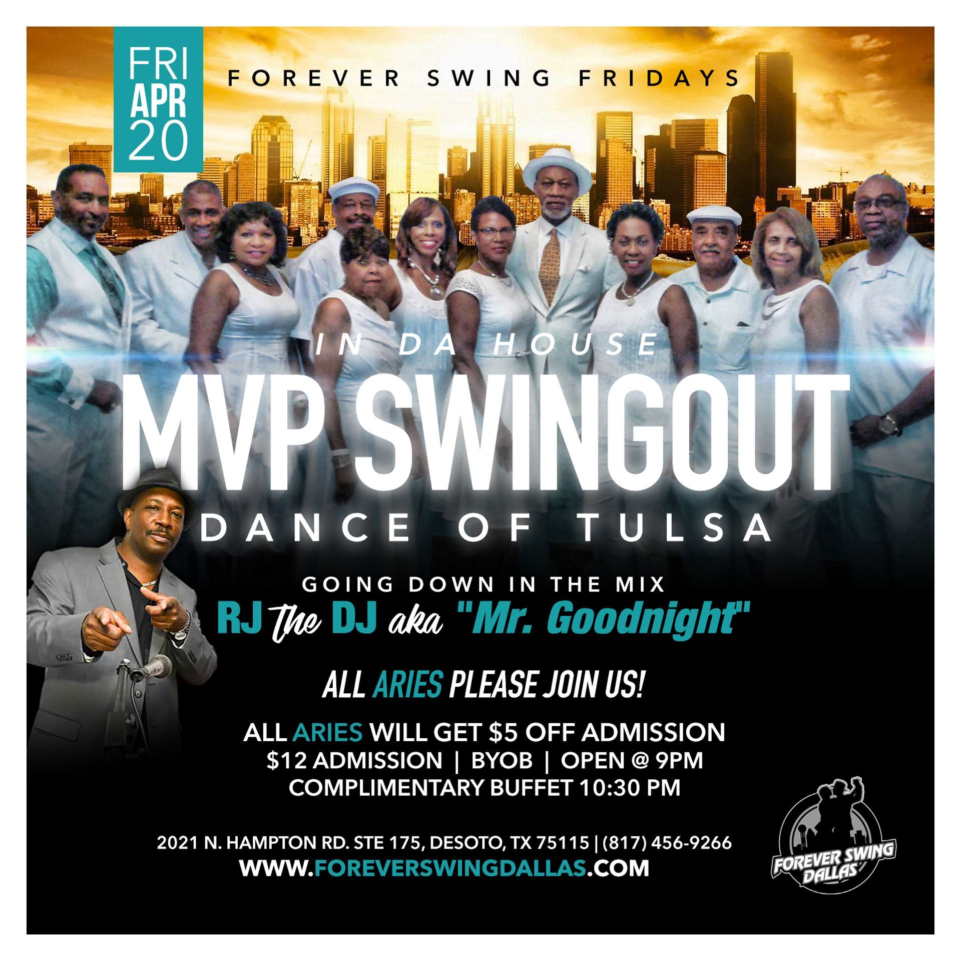 a poster for mvp swingout dance of tulsa