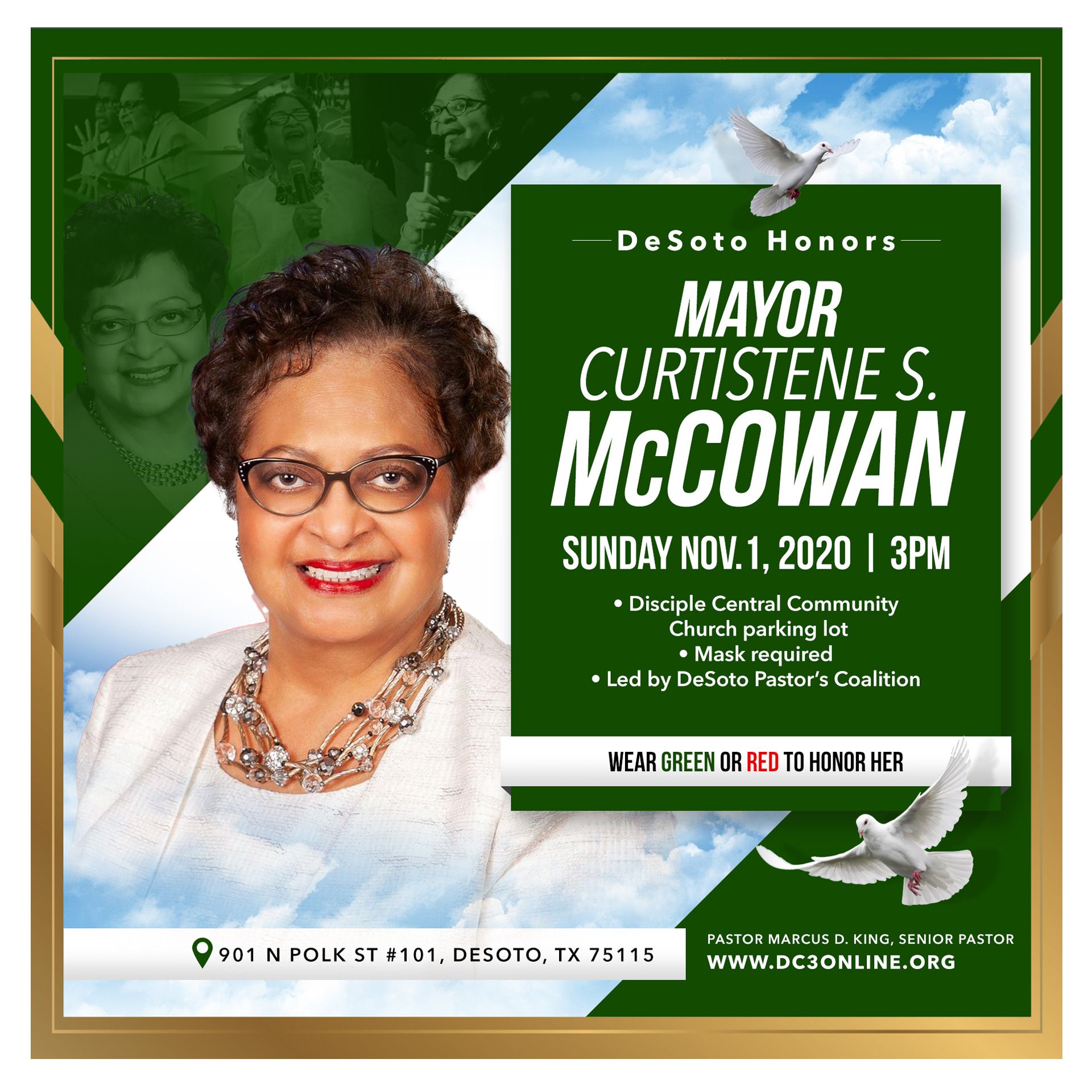 a poster for mayor curtistene s. mccowan