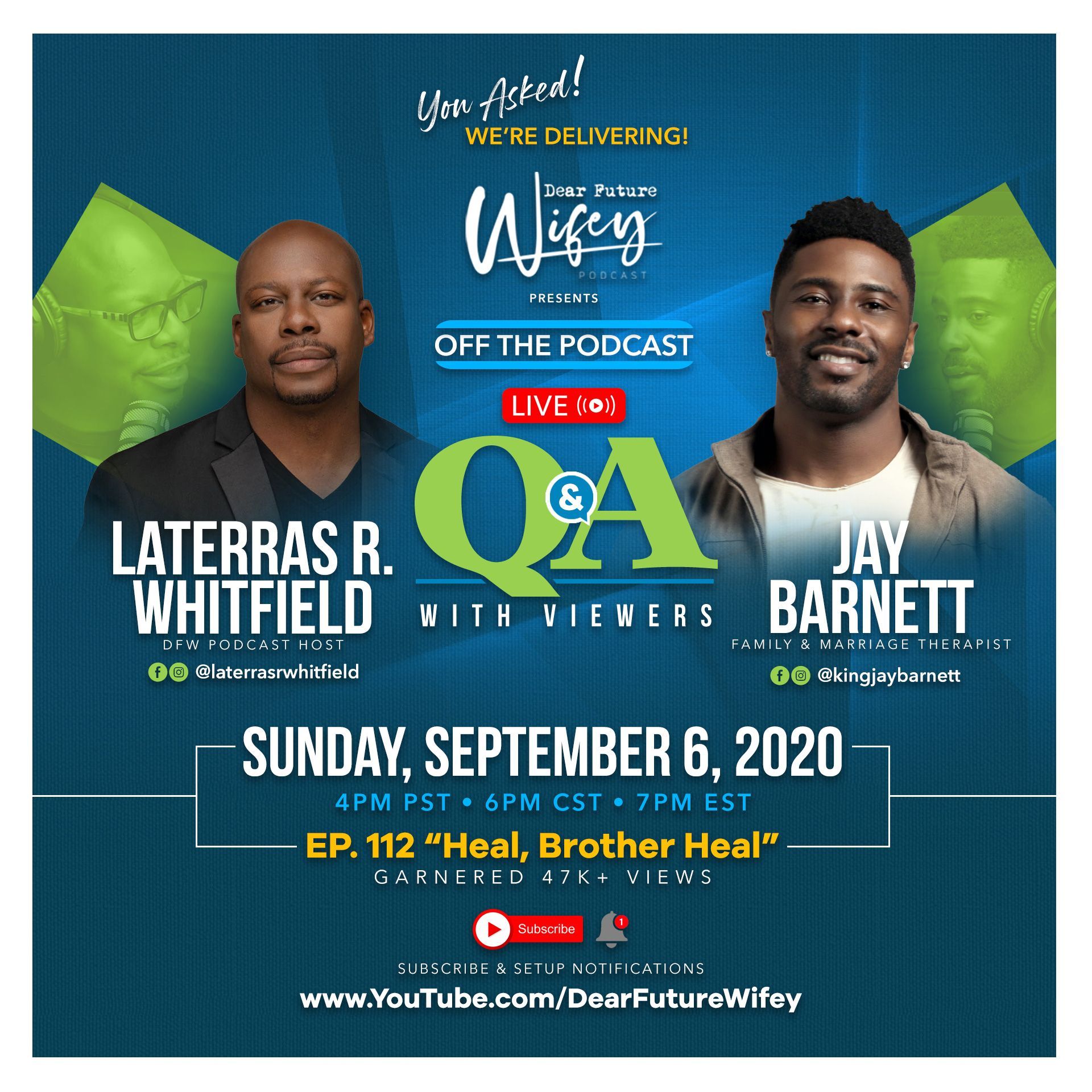 a poster for a podcast called wifey off the podcast