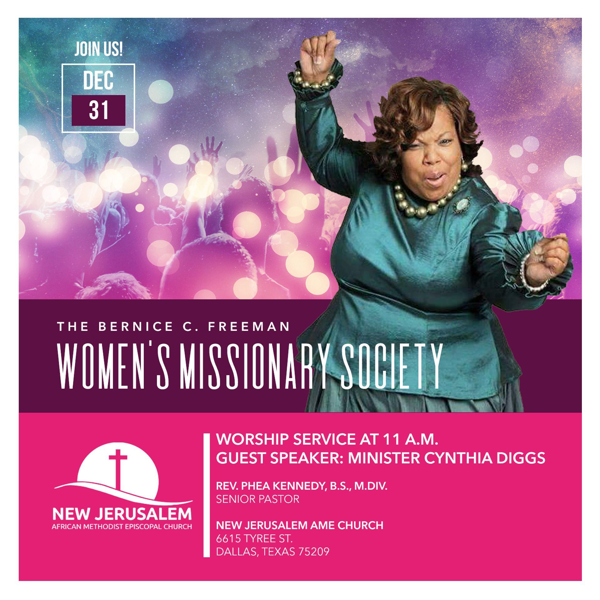 an advertisement for the women 's missionary society