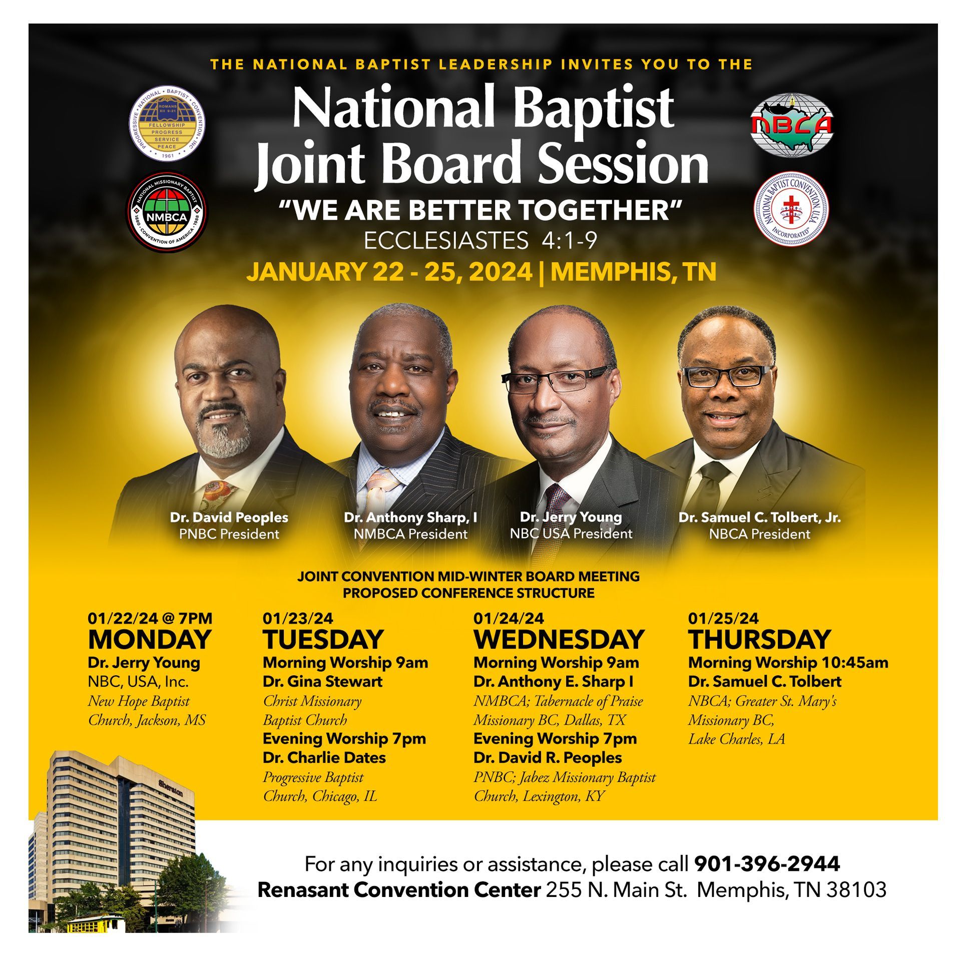 a poster for the national baptist joint board session