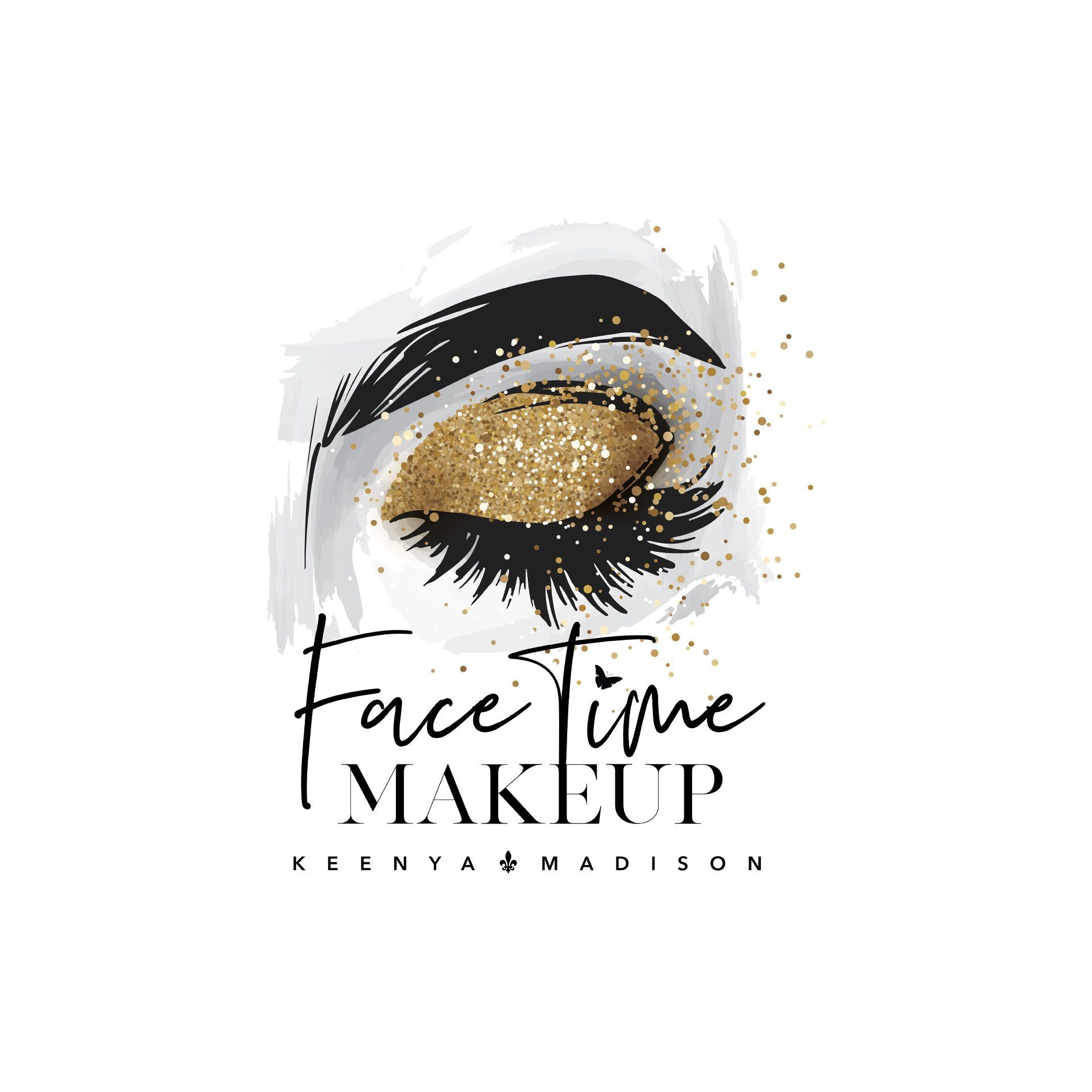 it is a logo for a makeup artist called face time makeup .
