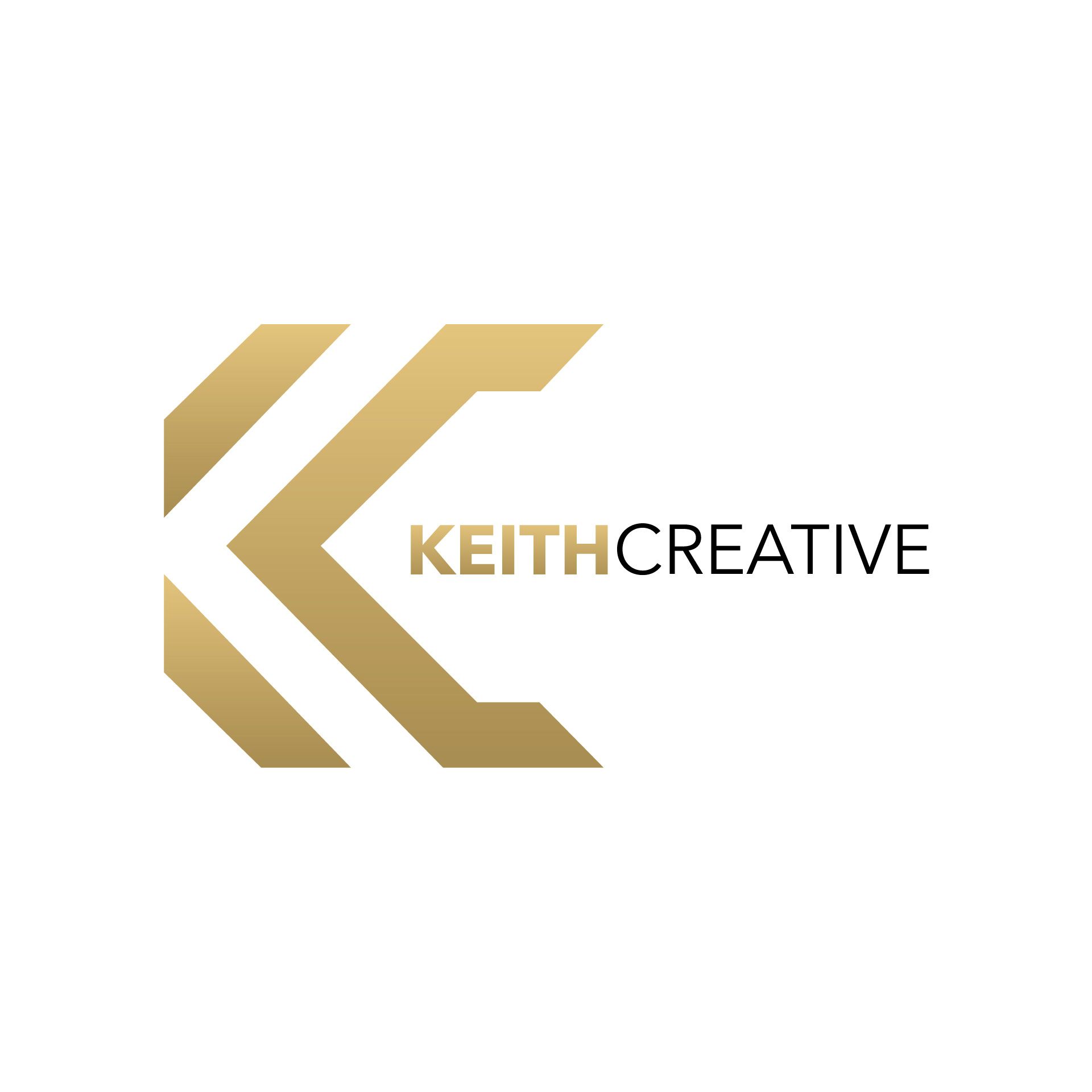 a logo for keith creative is shown on a white background .