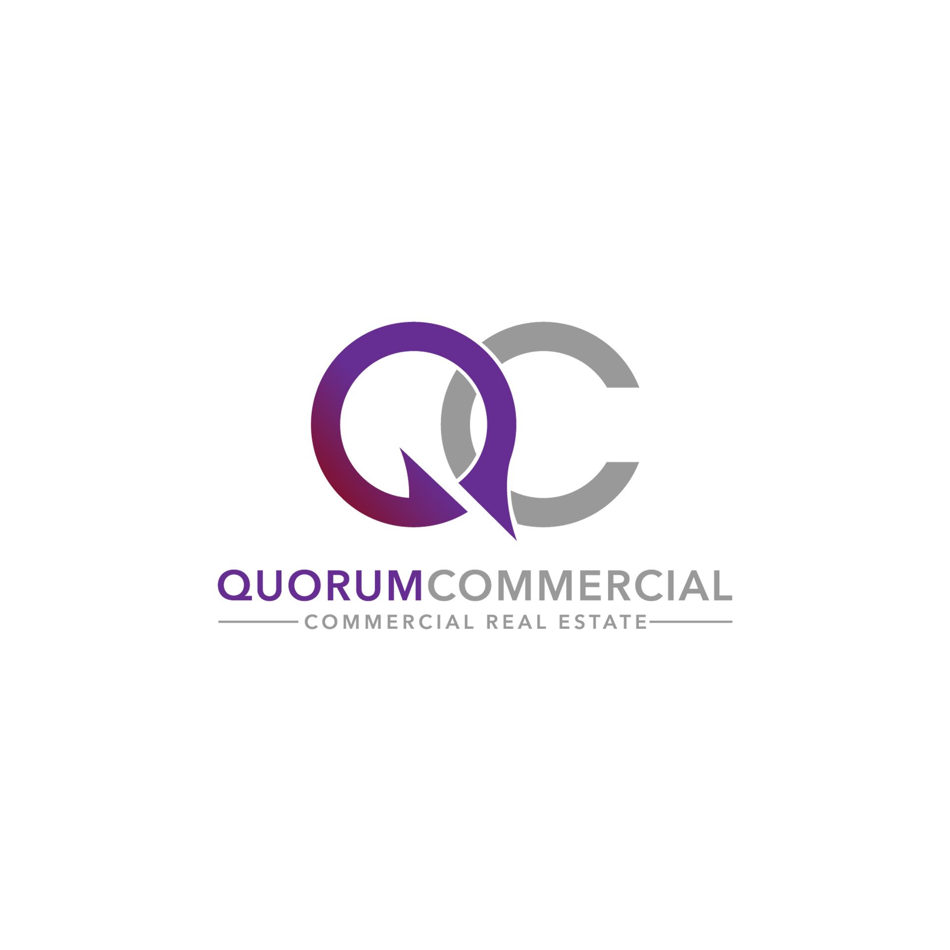 a logo for a company called quorum commercial commercial real estate .
