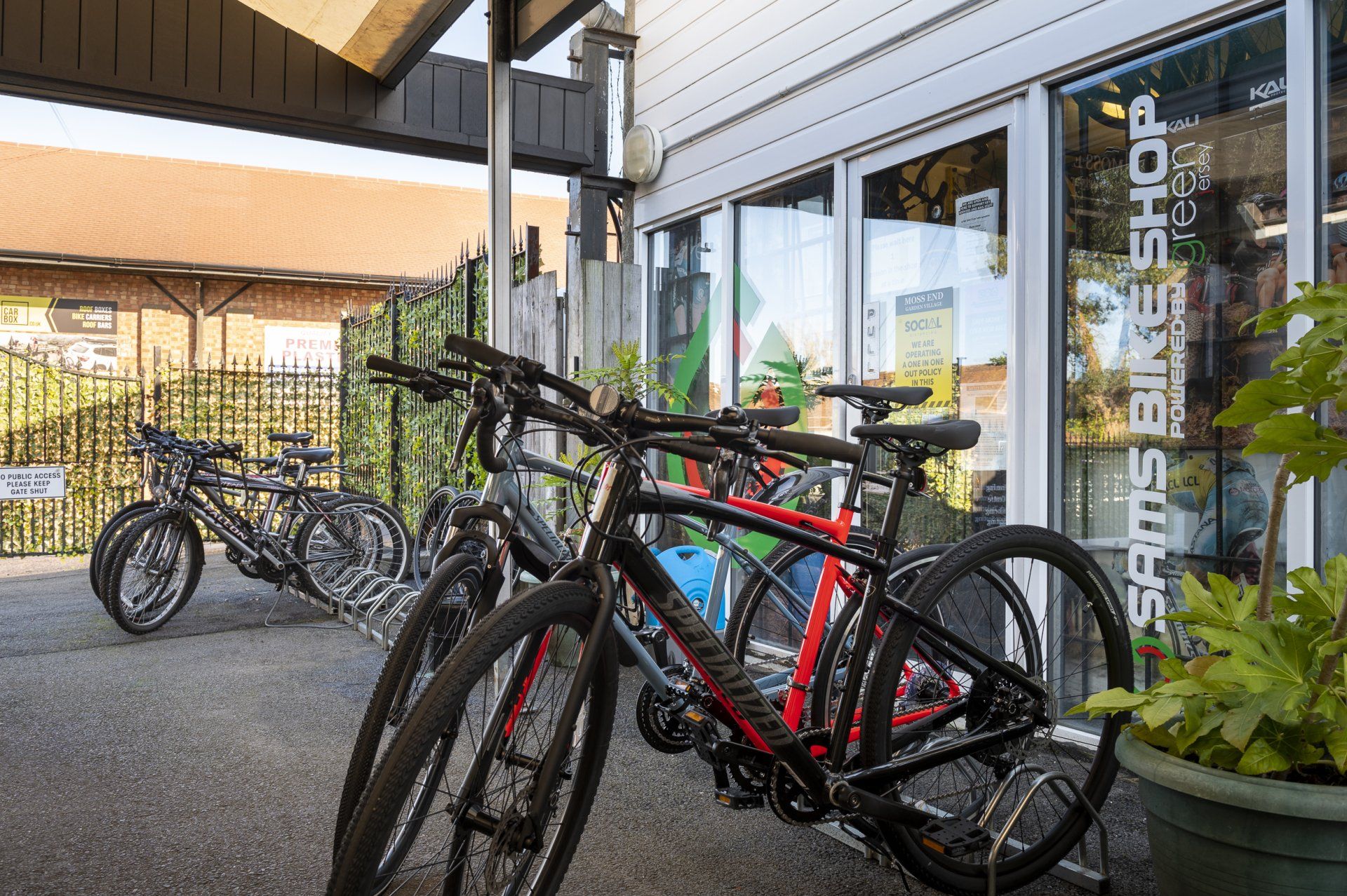 Outside of Sam's Bike Shop