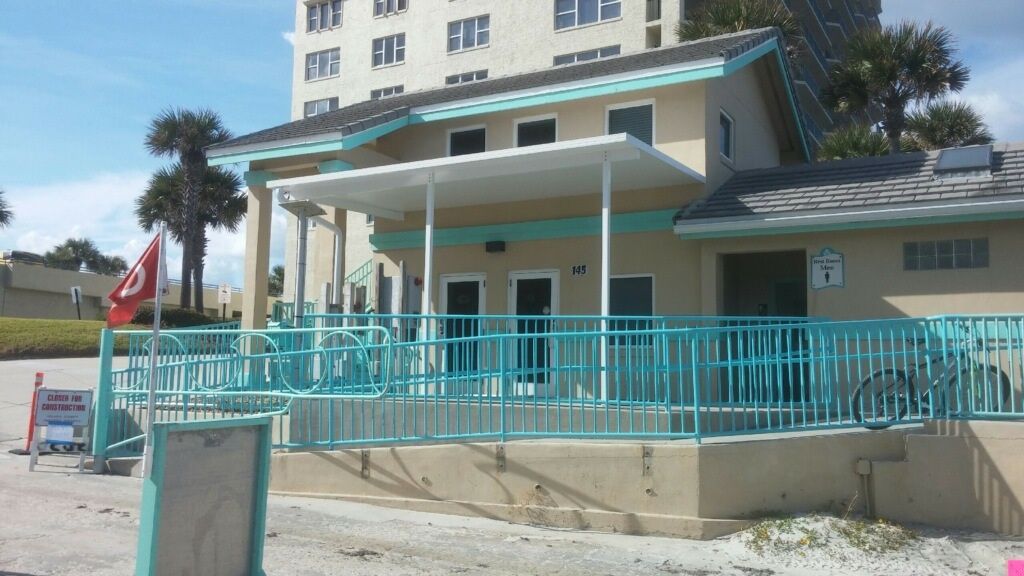 Patio With Blue Rails - DeLand, FL - Phelps Aluminum & Supply LLC