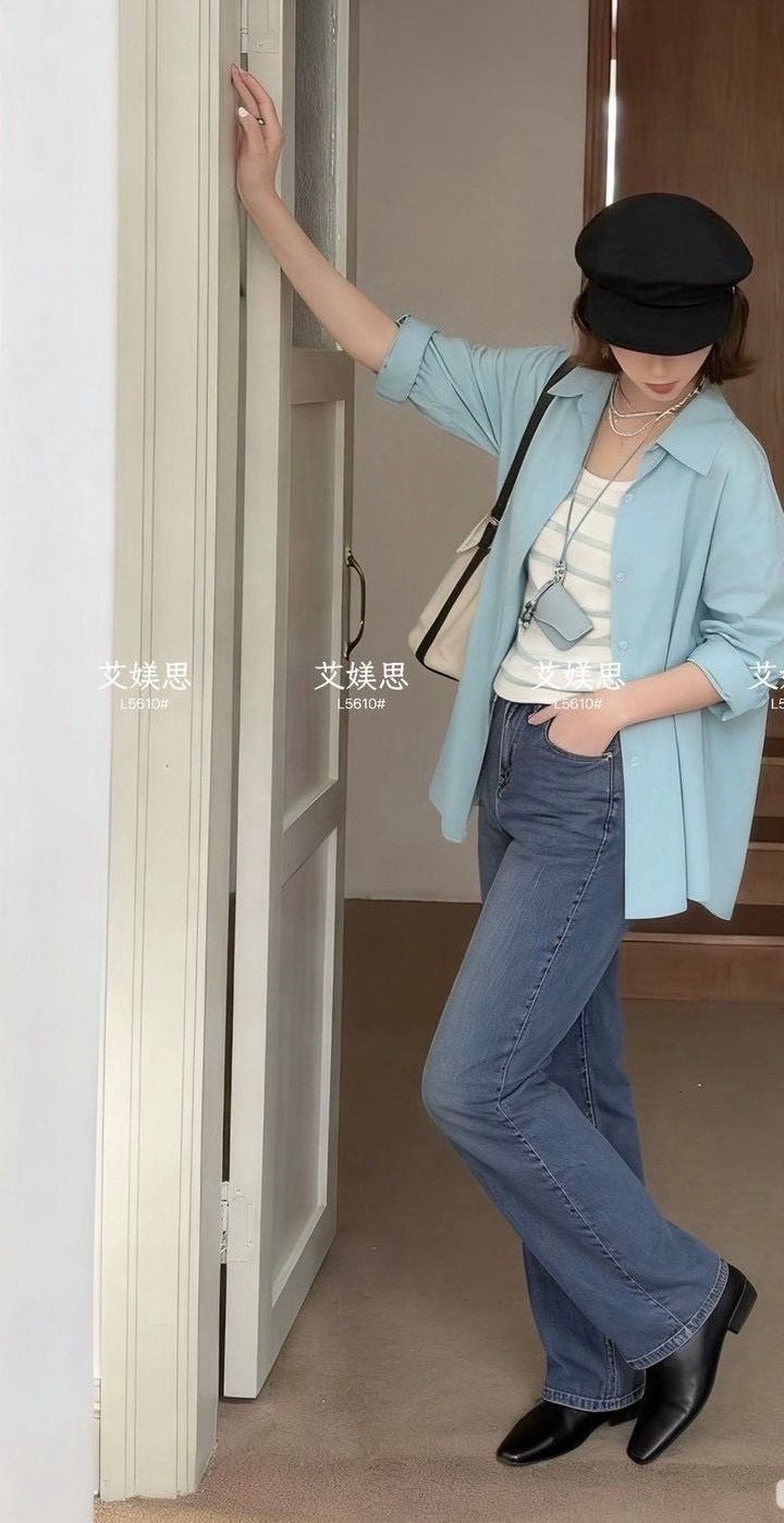 260405條紋背心加防曬衫兩件套