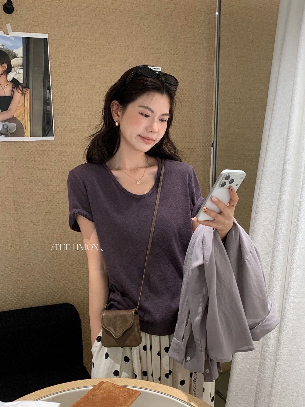 260623正版檸檬綠茶家萬能百搭微寬鬆版型簡約休閒百搭ㄒ恤