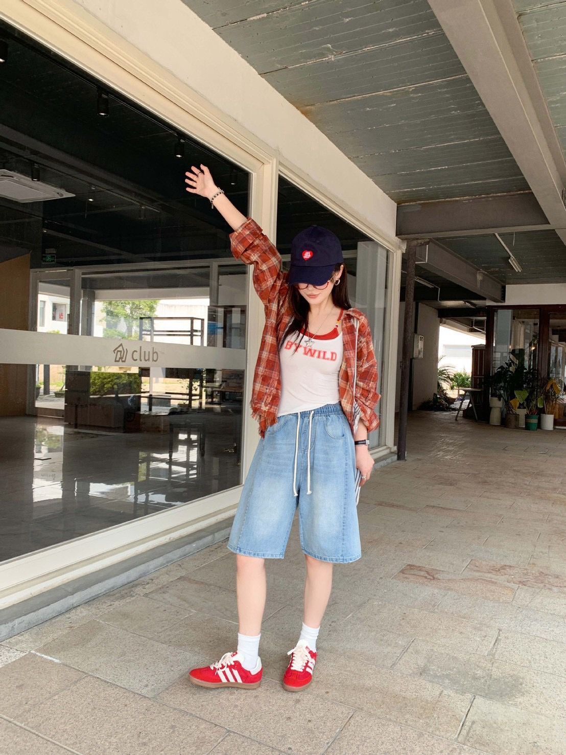 柔軟輕薄牛仔布料五分褲