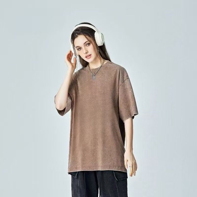 百搭多色素面水洗大ㄒ恤