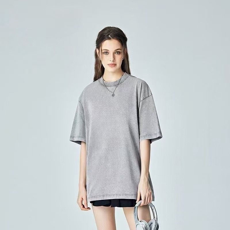 百搭多色素面水洗大ㄒ恤