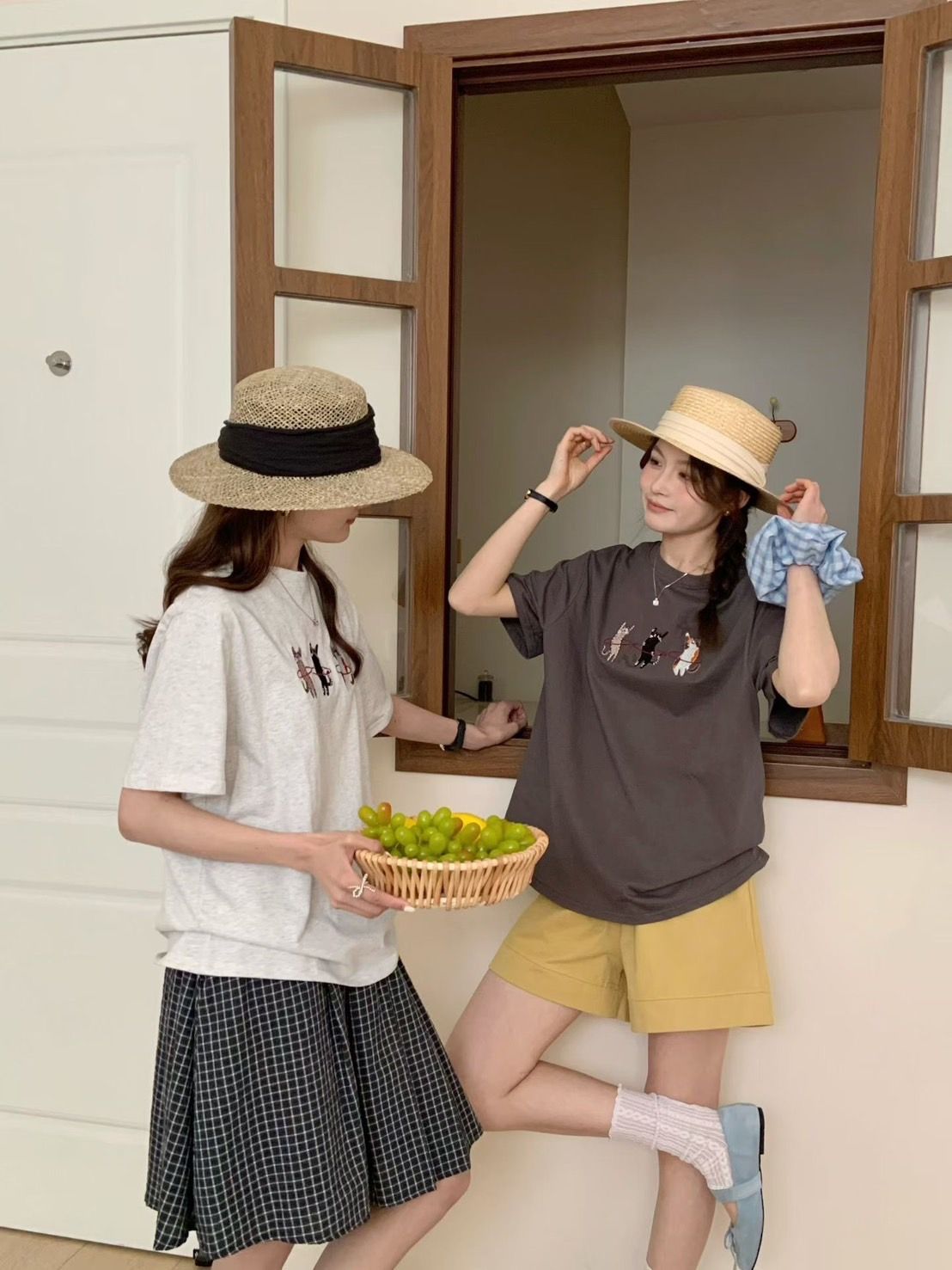 貓咪呼啦圈刺繡ㄒ恤