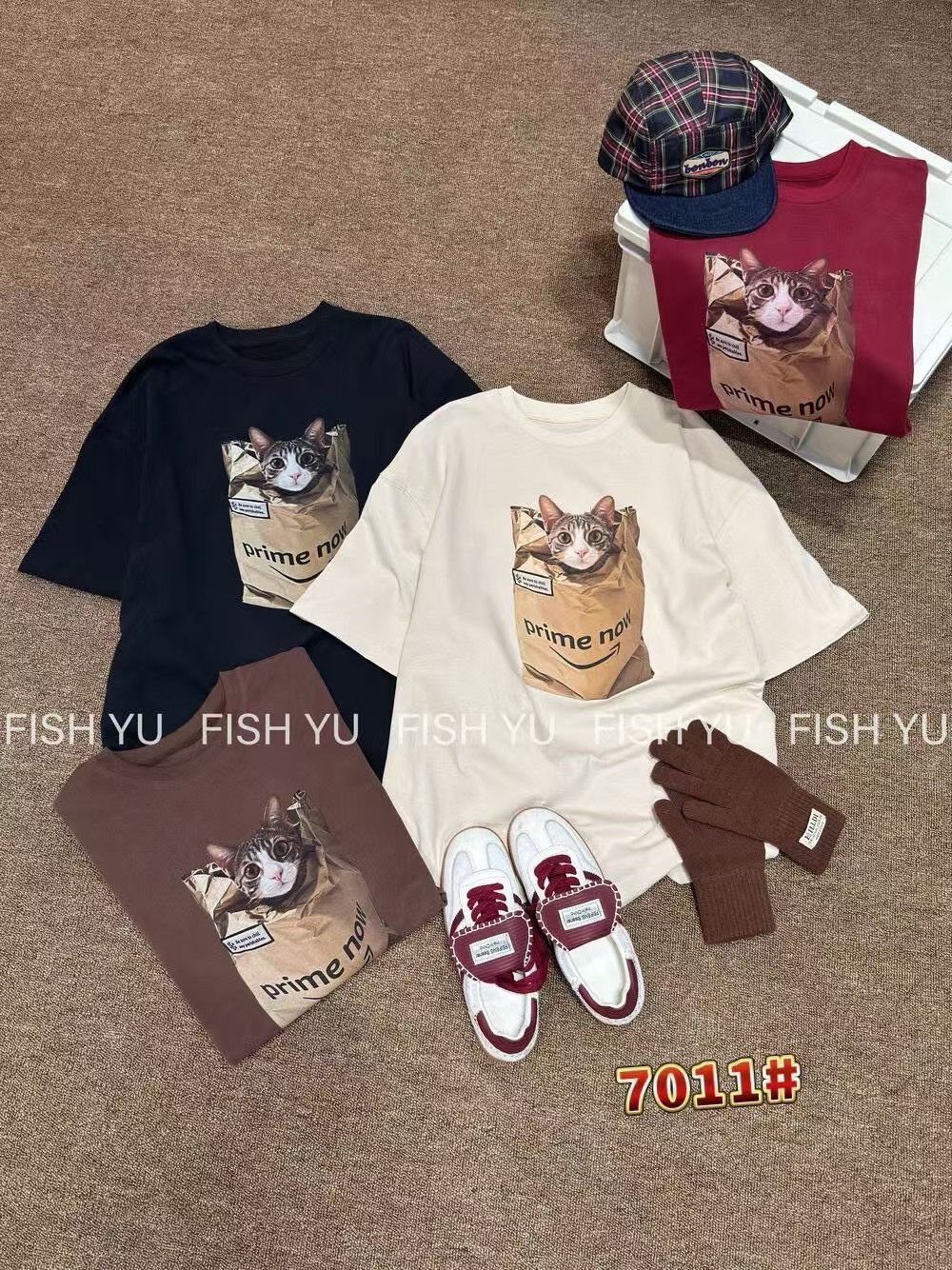 260312美式復古貓咪ㄒ恤