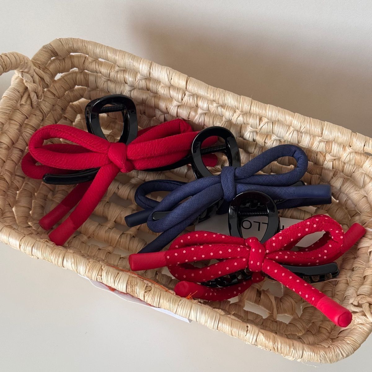 260313可愛甜美波點蝴蝶結抓夾