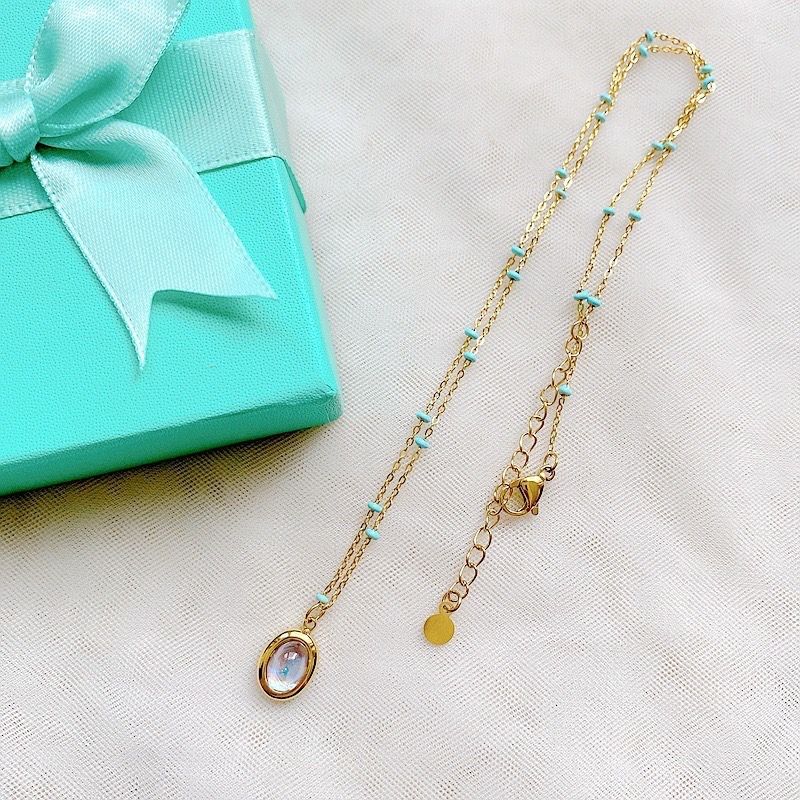 260314夏日清新橢圓月光石項鍊