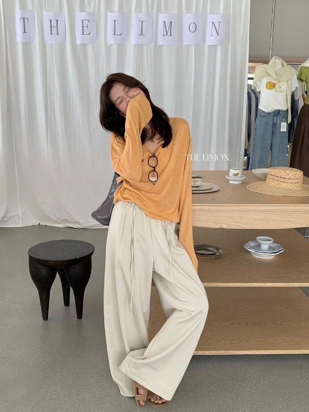 260314正版檸檬家萊賽爾天絲棉鬆緊腰休閒褲（配腰帶）