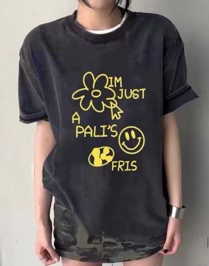 260317街頭日記塗鴉微笑印花水洗ㄒ恤