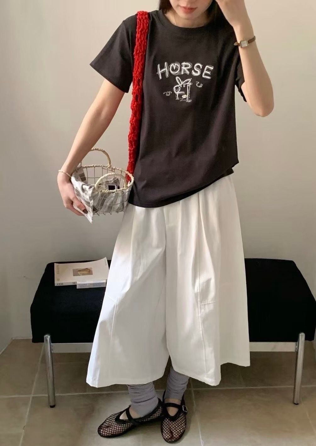 260318質感百搭HORSE印花ㄒ恤