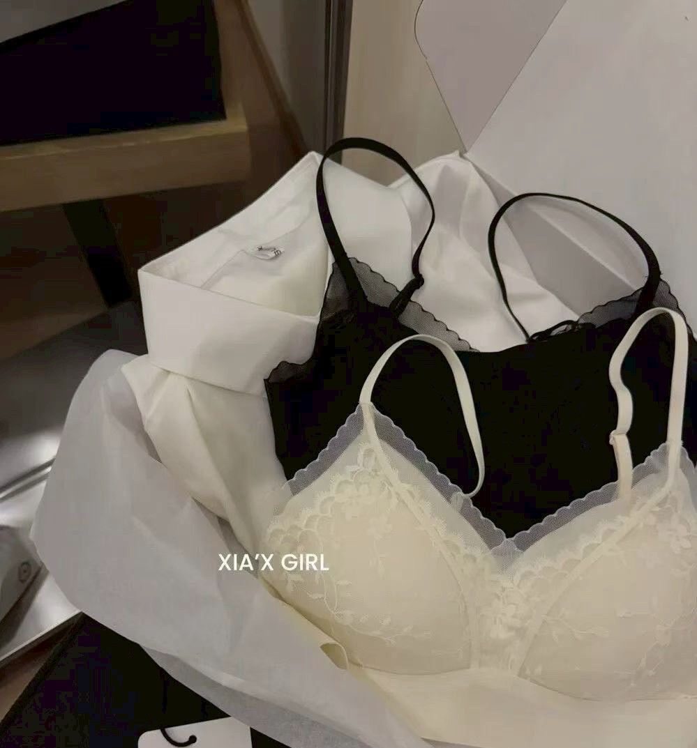 260417V領輕羽蕾絲短款內衣