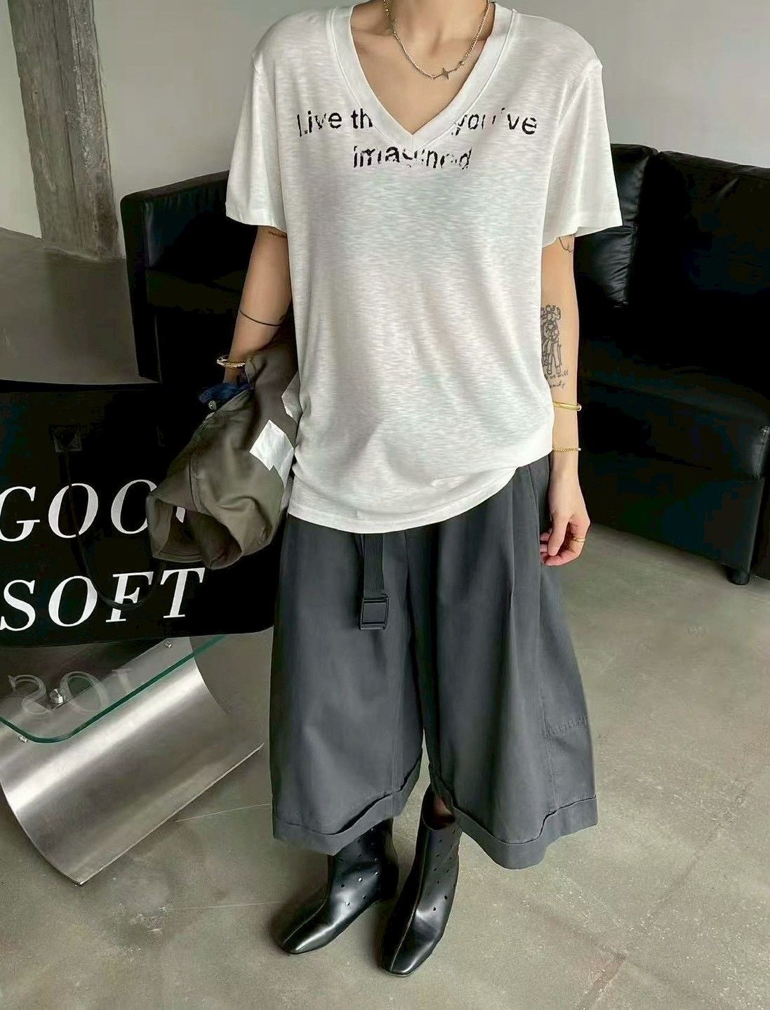 260418美式休閒百搭闊腿工裝8分褲