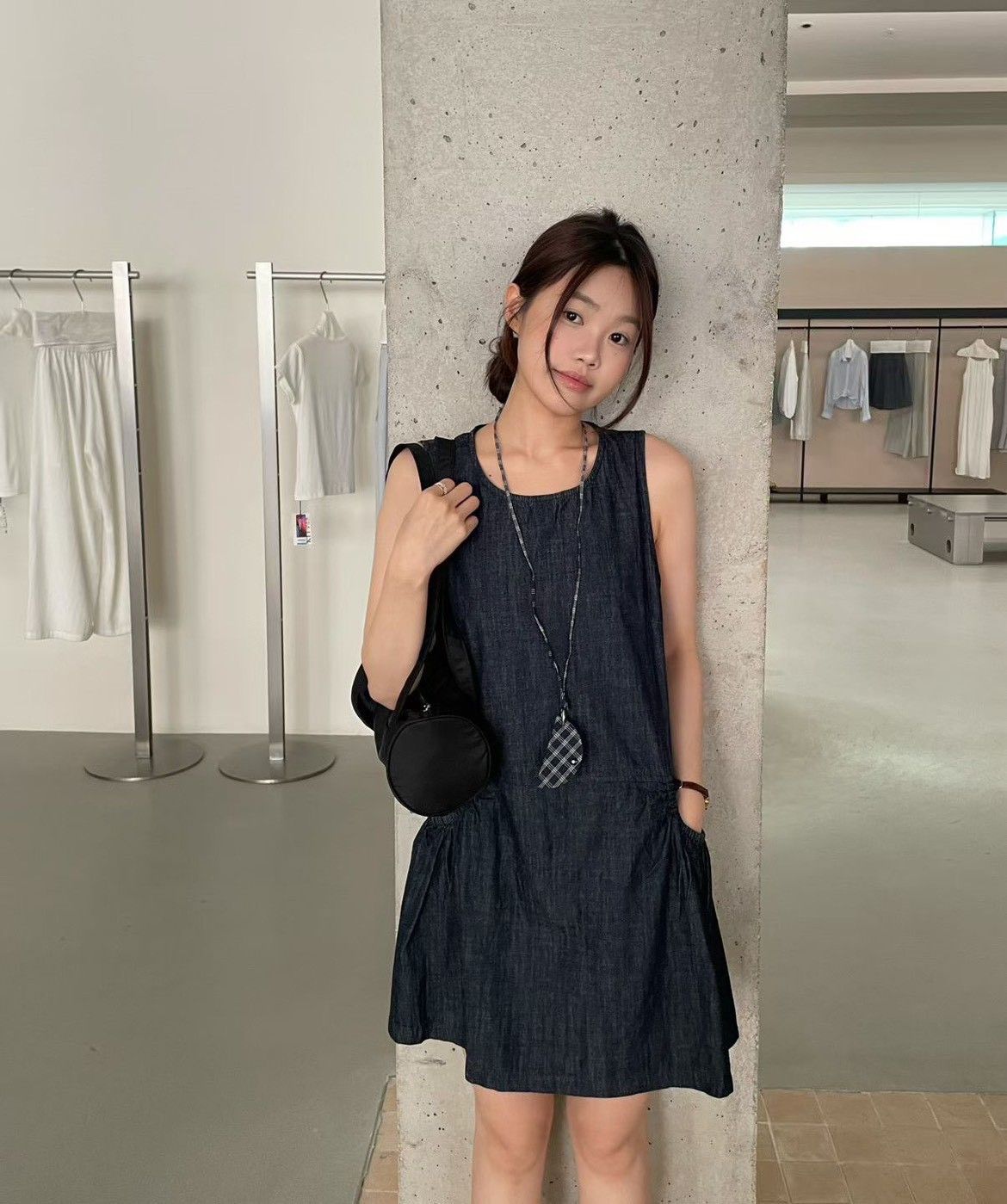 260602韓系雙口袋牛仔背心裙