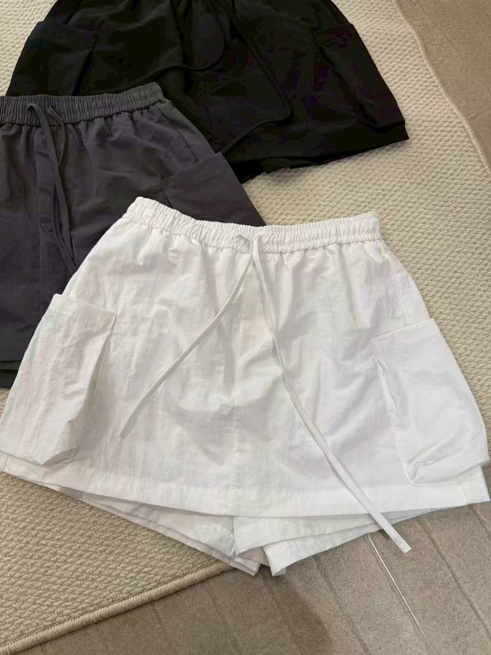 260608懶人鬆弛感大口袋工裝裙褲