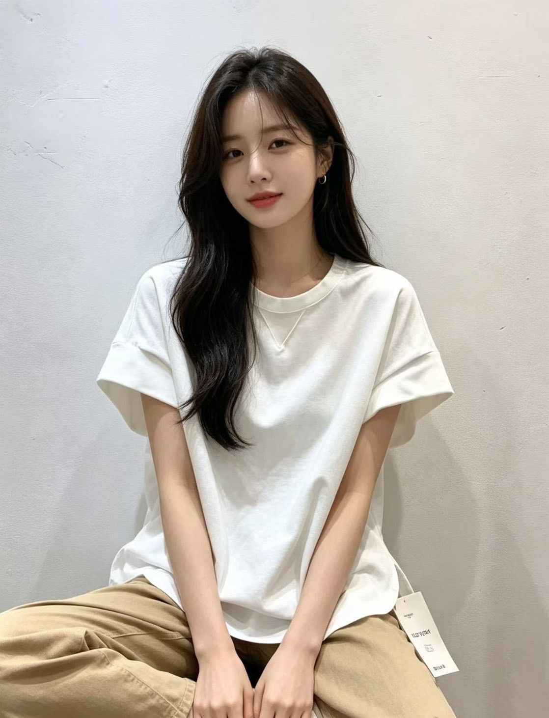 260608高質感時尚風前短後長例落剪裁假兩件設計上衣