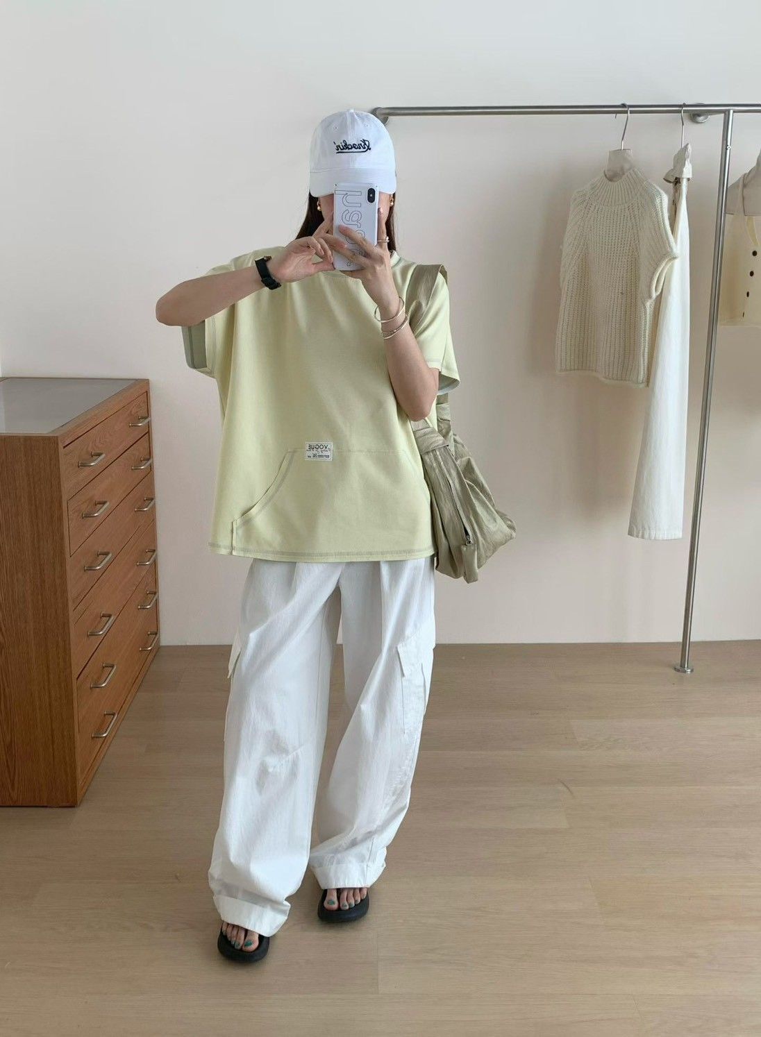 260609雙色撞色口袋大ㄒ恤