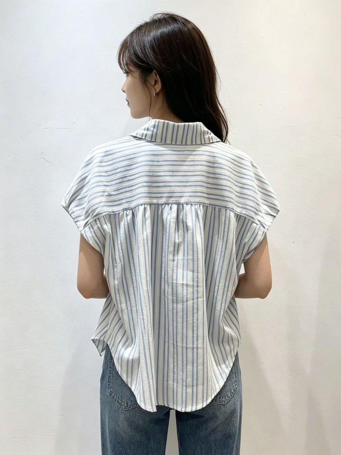 260612溫柔細緻優雅清新感條紋襯衣