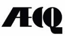 Un logo en noir et blanc pour une entreprise appelée aeq.