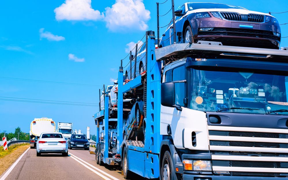 A Car Transport Truck Loaded with Vehicles — Aust. Advanced Trailer Sales & Service in Coober Pedy, SA