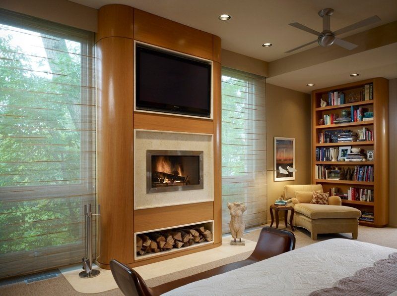 Bedroom with Fireplace — Chicago, IL — Allan J. Grant and Associates