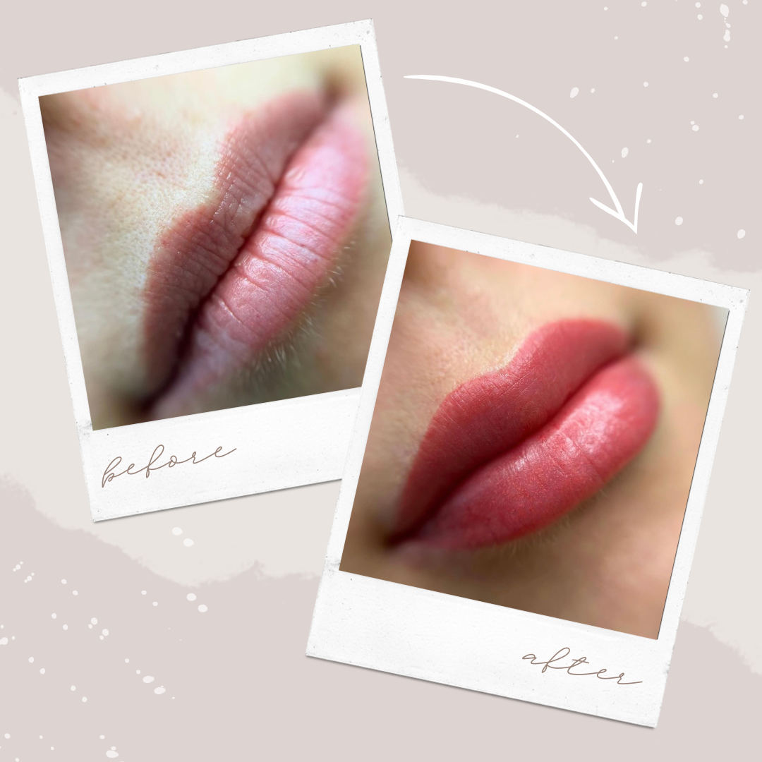 Customized Lip Blush Lip Blush Before and After
