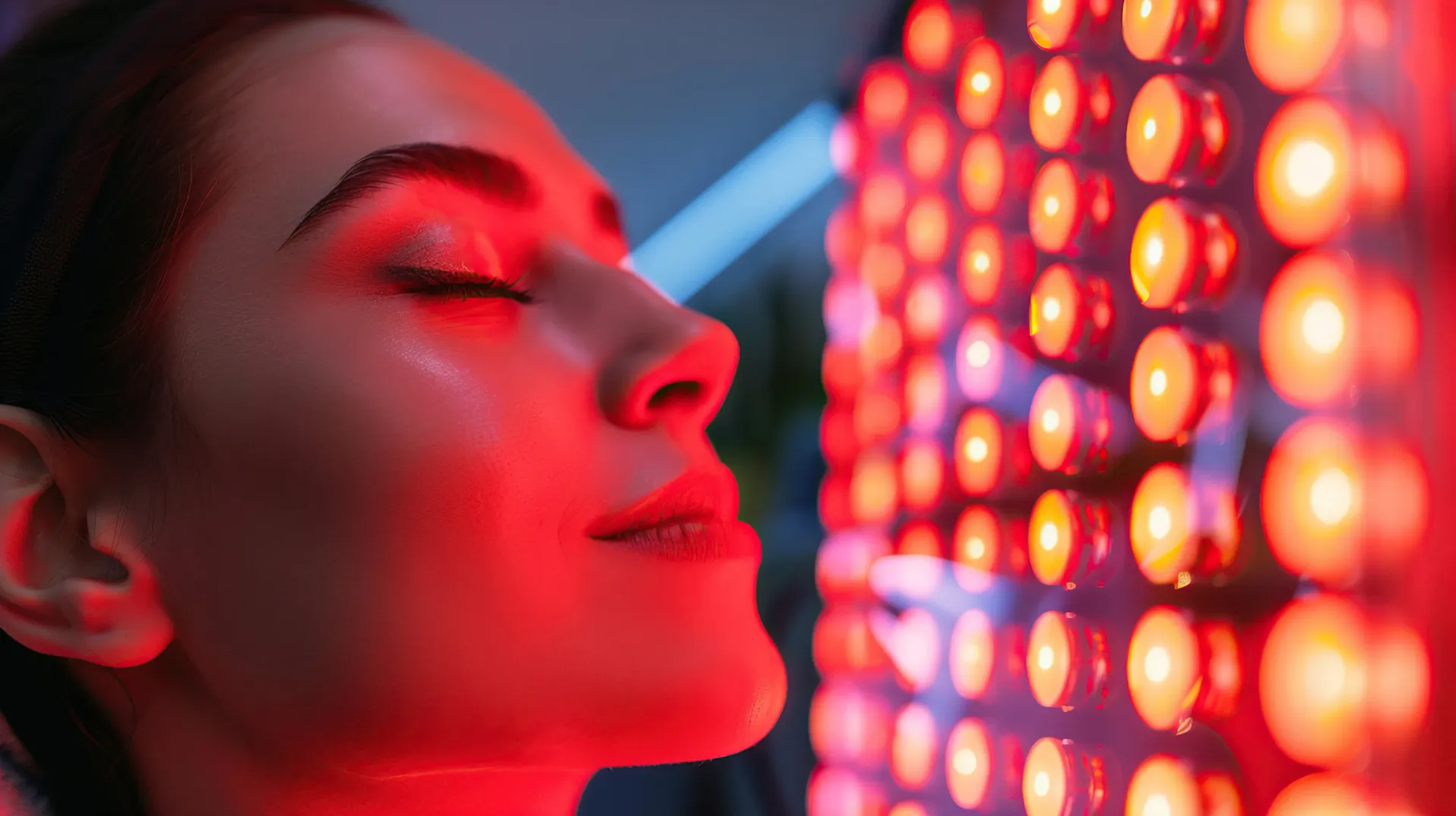 Woman receiving Red LED 