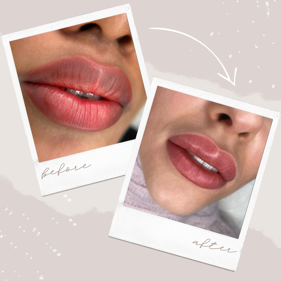 Permanent Makeup lip blush by Elizabeth