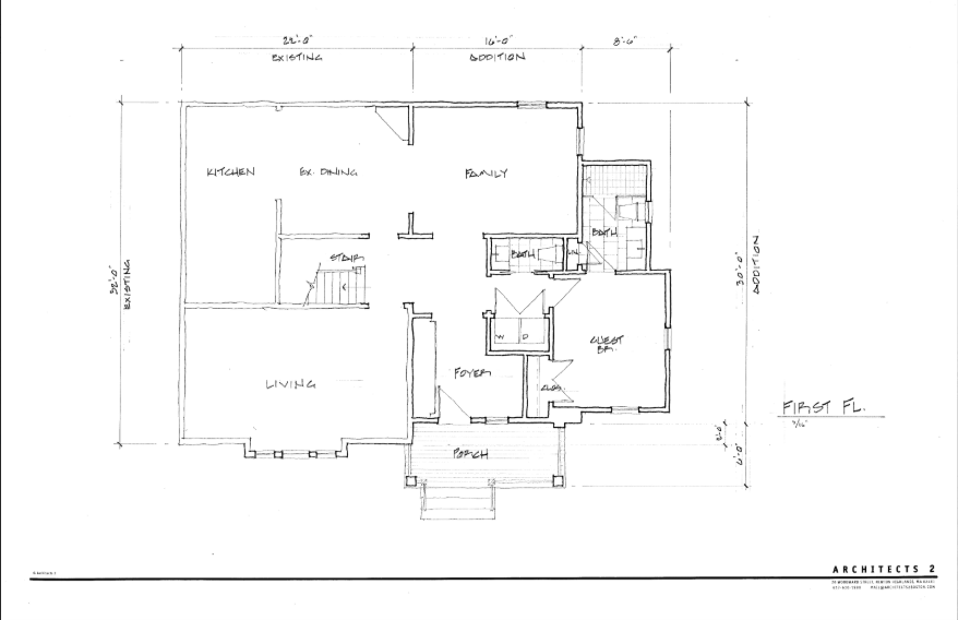 Floor plan sketch labeled