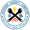 A logo for jackson county comfort heating and cooling