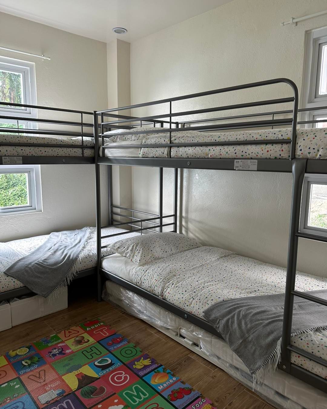 Group reading Bibles outdoors; people in chairs, hands clasped in prayer.