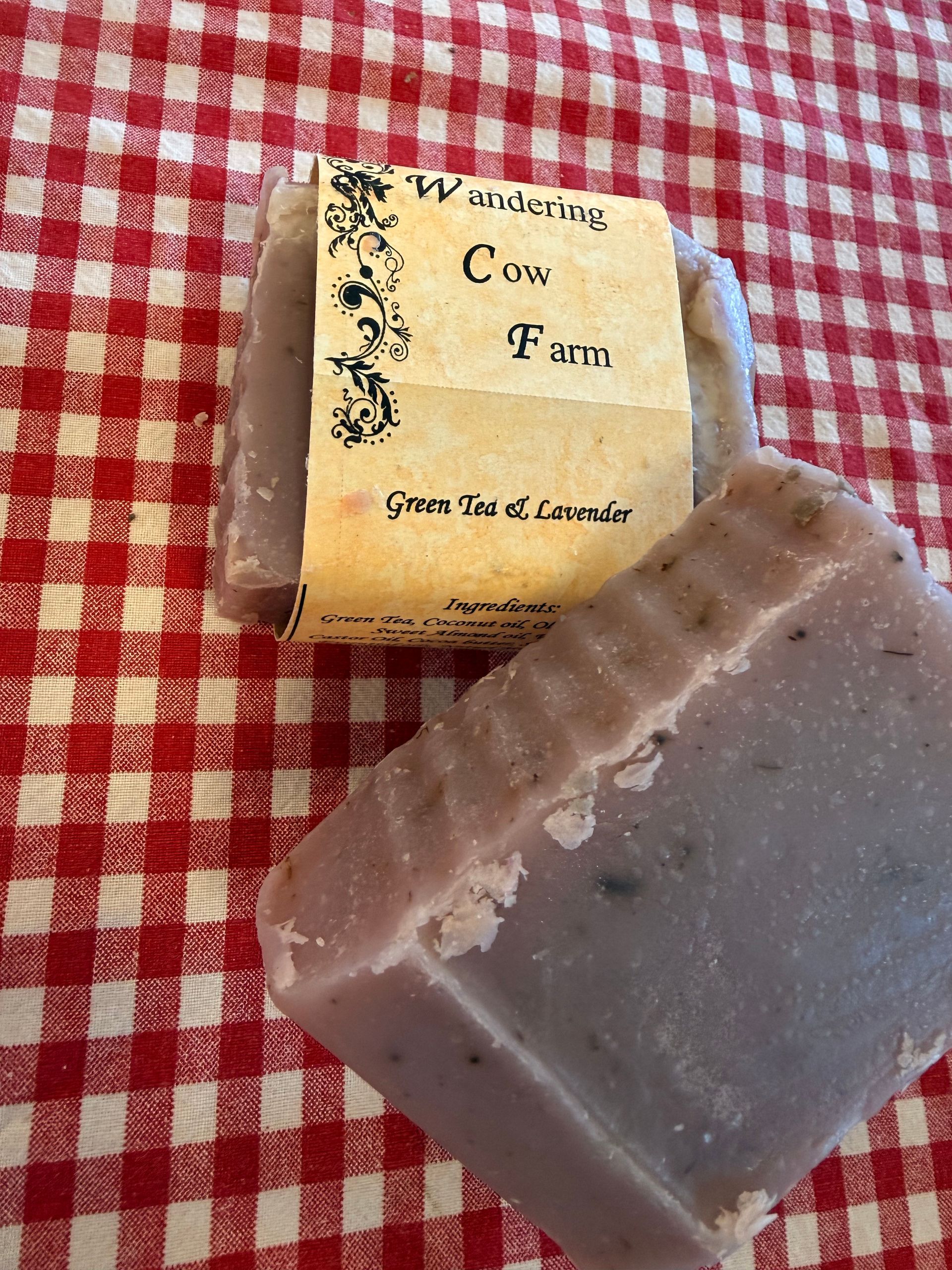 Wandering Cow Farm Soap - Green Tea & Lavender